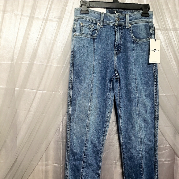 7FAM Sz 25 NWT The Ankle Skinny Super Skinny - Picture 3 of 12